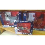 THREE SKY WINGS BOXED MODELS, BAE HAWK, HELICOPTER & F 35 LIGHTNING 2