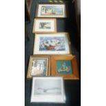 SELECTION OF SIX F/G PAINTINGS & PRINTS