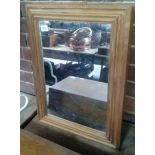 MIRROR DOOR WOOD CABINET