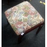 STAG FLORAL UPHOLSTERED FOOT STOOL