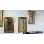 THREE ORIGINAL OIL PAINTINGS BY KARL TAYLOR OF A BUZZARD, KINGFISHER & SPOTTED FLY CATCHER