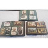 THREE ALBUMS OF VINTAGE POSTCARDS