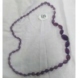 PURPLE GLASS BEAD NECKLACE