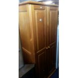 PINE DOUBLE DOOR WARDROBE A/F