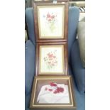 THREE SMALL FRAMES STILL LIFE PAINTINGS