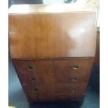 SMALL OAK BUREAU WITH 4 DRAWERS