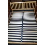 5FT SLATTED SLEIGH STYLE BED FRAME (NO MATTRESS)