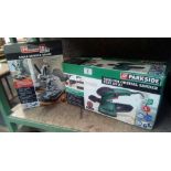 POWER FIX ANGLE GRINDER STAND & A PARK SIDE ORBITAL SANDER - BOTH IN BOXES