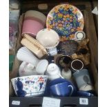 CARTON WITH HONITON POTTERY, FOSTERS & ASHLEY BONE CHINA