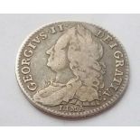 A George II sixpence - Lima under bust - 1746