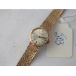 A GARADS LADIES WRIST WATCH IN 9CT & 9CT STRAP - TOTAL WEIGHT 20gms