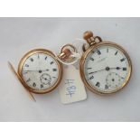 A gilt metal gents pocket watch with seconds dial by THOMAS RUSSEL - second dial hand missing