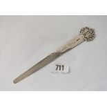 A Victorian bookmark/letter opener - 7.5@ long - London 1885
