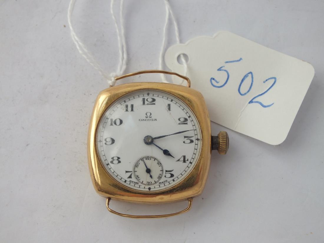 A 1920 OMEGA WRIST WATCH IN 18CT GOLD WITH SECONDS SWEEP - Image 2 of 2