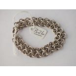 A fancy silver link bracelet - 27gms