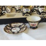 A good royal Worcester set of 6 cups and saucers painted with butterflies