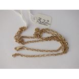 A circular link neck chain in 9ct - 6gms