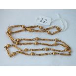 A FANCY LINK NECK CHAIN IN 9CT -16gms