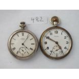 A metal INGERSOL junior pocket watch & GRANA pocket watch (no back case)