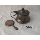 A mustard pot & a small mirror - (1 BGL)