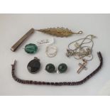 A bag of assorted silver jewellery - 58gms