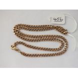 A FLAT CURB LINK NECKLACE IN 9CT - 16.6gms