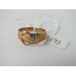 A Victorian buckle ring in 9ct - size Y - 4gms