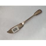 A Victorian butter knife , fiddle thread pattern - 1866 - 63gms