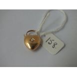 A Victorian heart padlock in 15ct gold