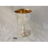 A wine goblet with gilt interior - B'ham 1970 - 149gms