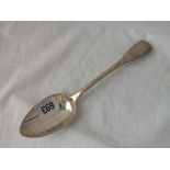 A Georgian plain fiddle pattern tablespoon - London 1808 by WE - 71gms