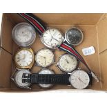 A quantity of vintage & other gents wrist watches