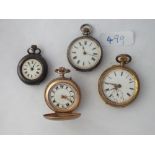Four various ladies fob watches