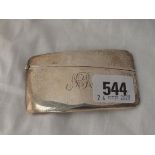 A Edwardian card case of curved outline - B'ham 1907 - by D&F