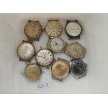 A quantity of vintage & other gents wrist watches