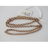 A belcher link neck chain in 9ct - 6.4gms