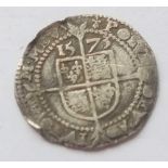 A Hammered Elizabethan three pence - 1573