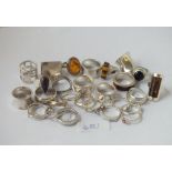 Twenty eight assorted silver rings - 167gms