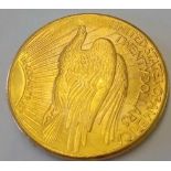 A USA 1911 DENVER MINT DOUBLE EAGLE $20 GOLD COIN.