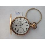 A rolled gold gents pocket watch by THOMAS RUSSEL of Liverpool with seconds dial