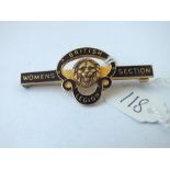 A heavy 9ct British Legion brooch - 7gms