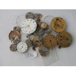 A large quantity of assorted watch movements