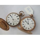 A THOMAS RUSSEL gents hunter pocket watch together with a rolled gold HAMILTON hunter pocket watch