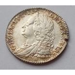 A George II sixpence - 1758