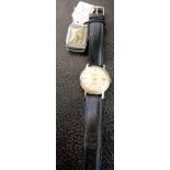 Two gents wrist watches - rectanglur face BENTIMA with seconds dial & 1 NFORD with seconds sweep &