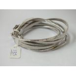 Four silver bracelets - 48gms