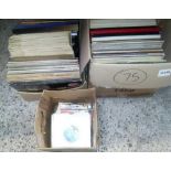 TWO BOXES OF LP'S & A SMALL BOX OF SINGLES 45'S