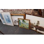 COLLECTION OF VARIOUS FRAMED PAINTINGS & PRINTS