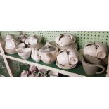 SHELF OF 1950'S CROWN DEVON TEA WARE & BILTONS STAFFORDSHIRE TEA WARE