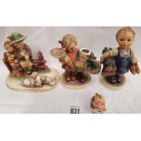 3 HUMMEL FIGURES OF CHILDREN - 1 A/F